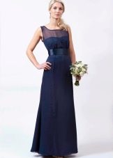 Dark blue dress for the blonde