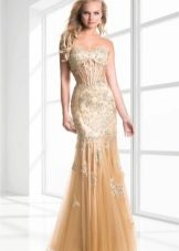 Long gold dress