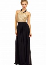 Gold dress with black