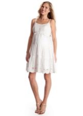 Maternity short lace dress white