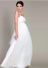 White dress with straps for pregnant women