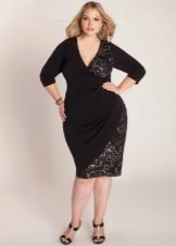 Black dress with a wrap for the plump