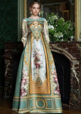 Colored floor-length dress