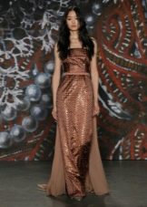 Shiny brown dress