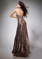 Shiny brown dress
