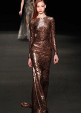 Shiny brown dress