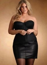 Sexy leather dress for plump