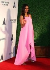 Elegant Pink Asymmetrical Loose Maternity Dress