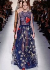 Draped organza dress