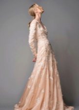 Peach Long Sleeve Dress