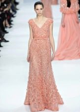 Peach beaded dress