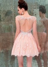 Peach dress lace short