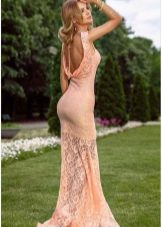 Lace Peach Dress