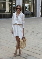 White safari dress for date