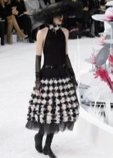Chanel dress with black and white skirt