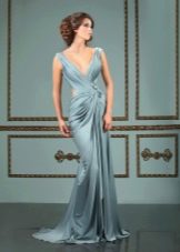 Greek style evening dress with cutouts