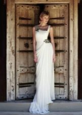 Greek style wedding dress with straps