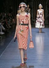 Vintage dress from Dolce & Gabbana with red stripes