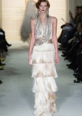 Vintage fringed gown