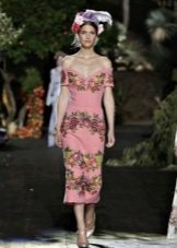 Pink midi dress