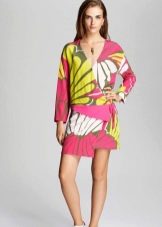 Pink dress with yellow pattern