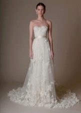 Wedding dress with matching flowers
