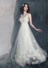 Wedding dress with matching flowers