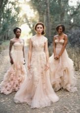 Wedding dress with matching flowers