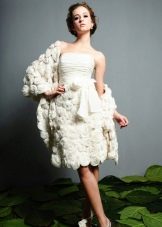 Wedding dress with matching flowers
