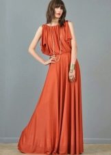 Long dress in terracotta