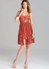 Terracotta mini dress