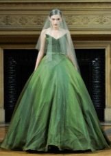 Green wedding dress