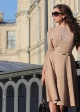 Closed beige dress