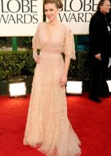Beige dress to the floor