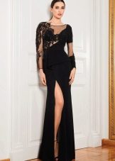 Black dress with lace