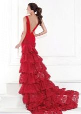 red dress with a train