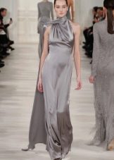 Silk gray dress