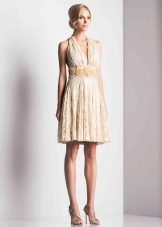Beige short dress