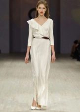 White silk dress