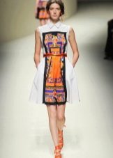 Printed shirt dress