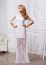 White guipure sheath dress