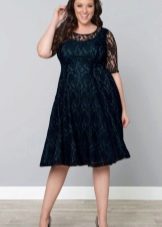 Plus size guipure a-stluet dress