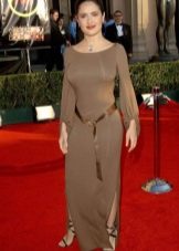 Brown long dress for winter color type