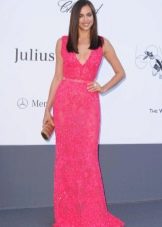 Pink lace dress