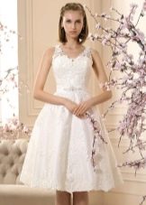 Puffy lace dress with straps