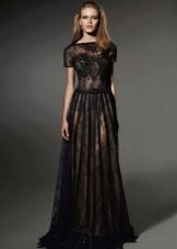 Light lace floor-length dress