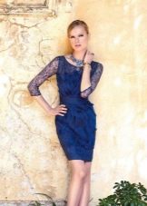 Dress with lace sleeves