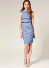 Linen sheath dress