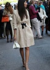 Linen fitted dress
