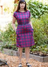 Plaid staple midi dress